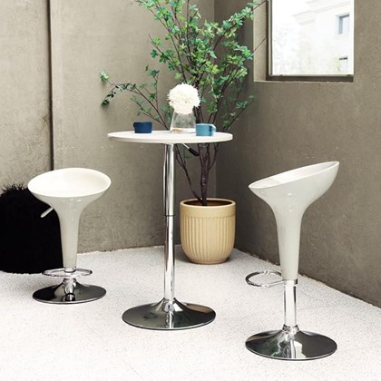 Hydraulic Bar Table - White