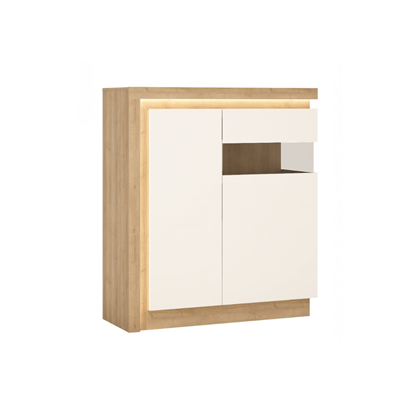 Low Display Cabinet 2 Doors – Riviera Oak Light