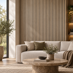 Acoustic Panel –  Light Smoked Natural Oak 60x280 cm