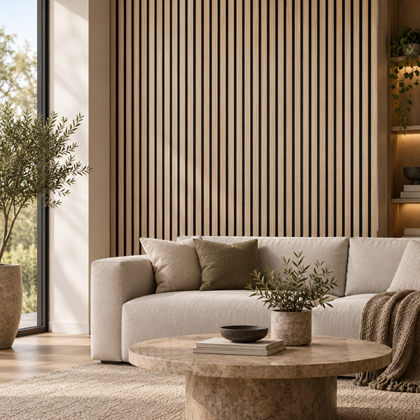 Acoustic Panel –  Light Smoked Natural Oak 60x280 cm