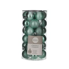 Bauble Unbreakable Light Blue 30 Pieces - D3cm