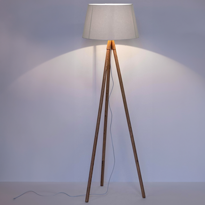 Wallas Grey Tripod Floor Lamp H152