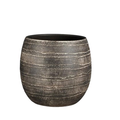 Pot Round Black - H24xd27cm