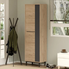 Shoe Rack Cabin in Wooden and Black
