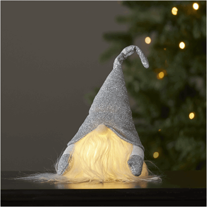 LED Fabric Joy Light Santa