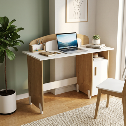 Brown & White Desk