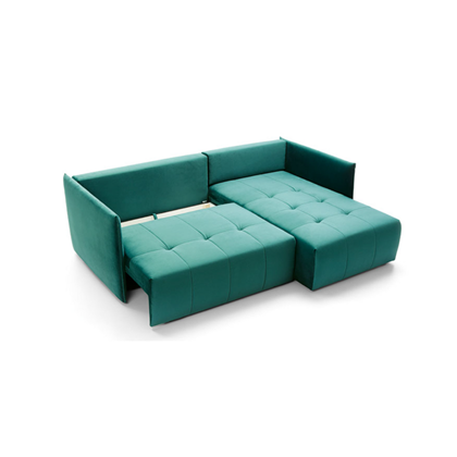 Corner Sofa Bed with Chaise Right 232cm – Green