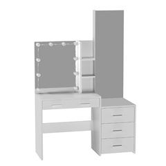 Vanity Table White 120X40x178cm