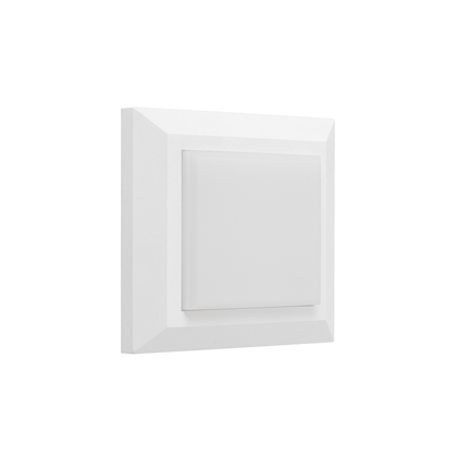 White Plastic Step Wall Light IP65 3.8W 3000K