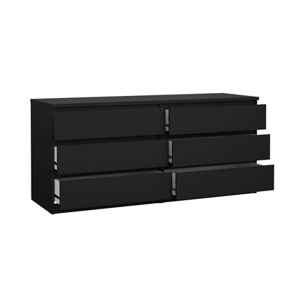 Black Naia Double dresser 6 drawers