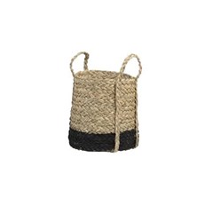 Storage Basket - Natural & Black 29x27