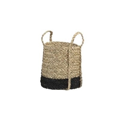 Storage Basket - Natural & Black 29x27
