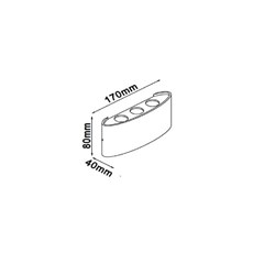 Round Wall LED Lamp 6W 3000K - Sand White