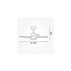 LED Ceiling Fan – White & Wood
