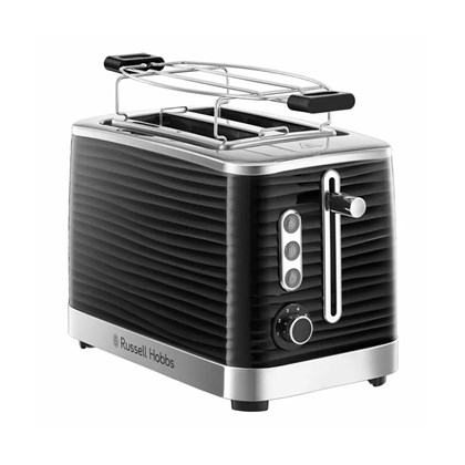 Inspire Black Toaster with High-Gloss Structure