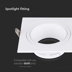 GU10 Spotlight Fitting Iron PC  White