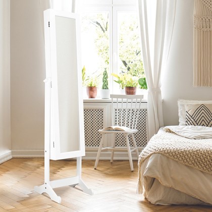 Jewllery Cabinet With Mirror On Leg