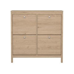 Madrid Shoe Cabinet 4 Flap Doors Oak