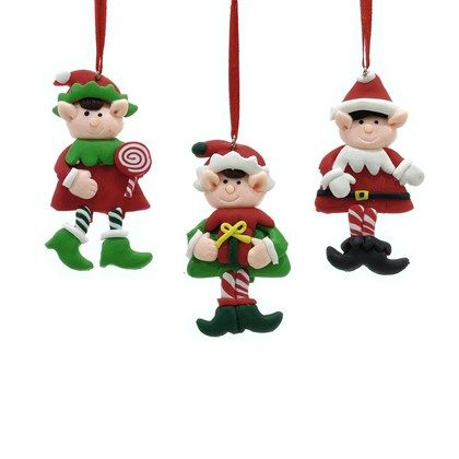 Elf Hanging Ornament 10cm Assorted