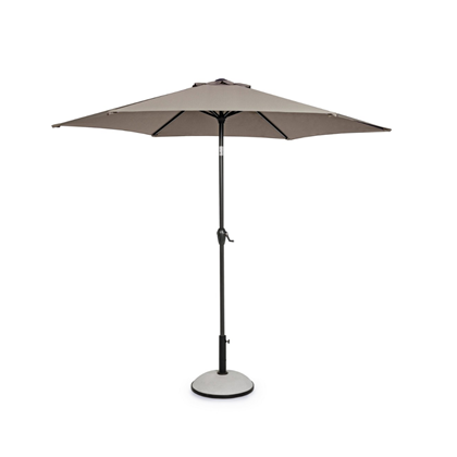 Taupe Outdoor Parasol 2.7M W-Tilt