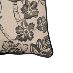 Linen-Polyester Flower Cushion 45x45cm