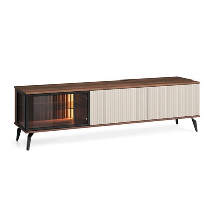 TV Cabinet – Cashmere & Walnut