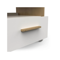 Brown & White Bedside Table