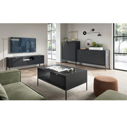 Coffee Table With Drawer – Black