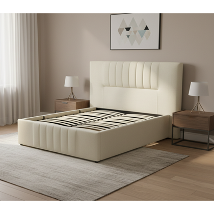 Upholstered Bed 180x200 Cream