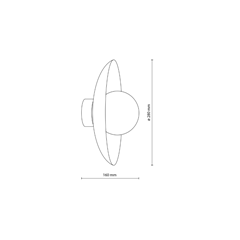 Wall Lamp Slate Sabia Glass G9