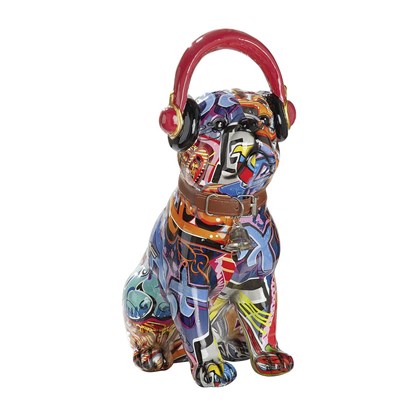 Bulldog with Headphones Street Art