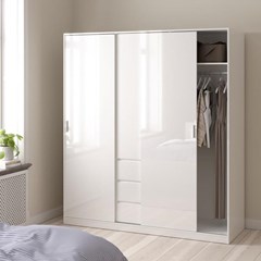 Naia Wardrobe with 2 sliding doors  1 door &  3 drawers