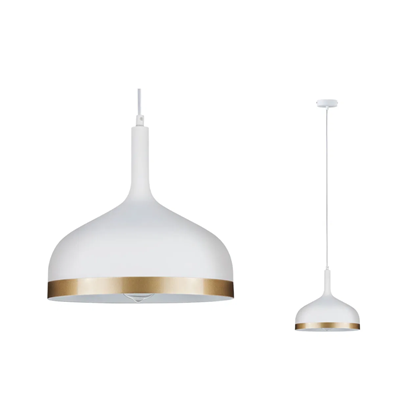 Neordic Desing Pendant luminaire - Matt white/Gold Dimmable Metal