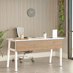 Study Desk With Drawers in White