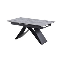 Grey and Black Extendable Dining Table