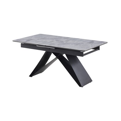 Grey and Black Extendable Dining Table