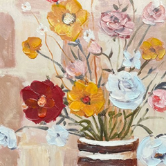 Matisse-Inspired Flowers Acrylic Painting 60x80 cm