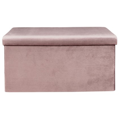 Foldable Bench Box Corduroy Giulia Pink M2
