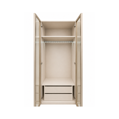L-Shaped Wardrobe Set – Sand Beige