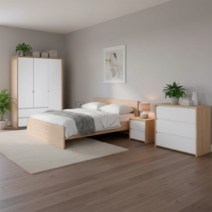 Bedroom Set - Jackson Hickory  & White