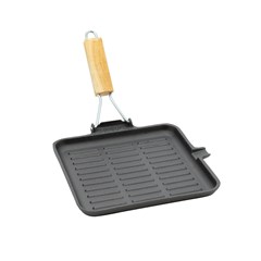 Grill Pan with Wooden Handle