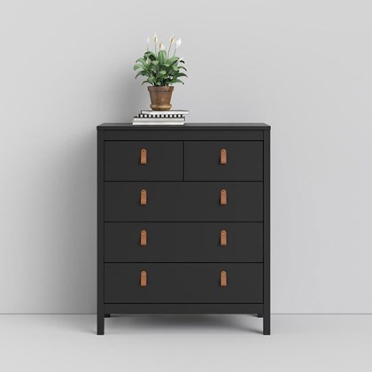 Madrid Chest with 5 Drawers Black