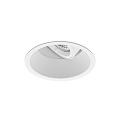 Down Lighter Recessed Round White Swivel