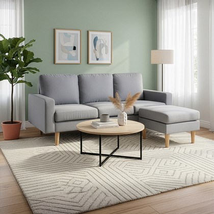 Corner Sofa – Light Grey