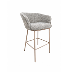 Barstool Grey with Metal Legs