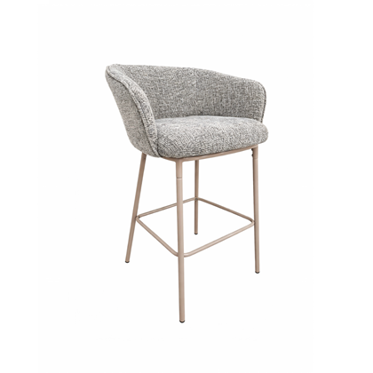Barstool Grey with Metal Legs