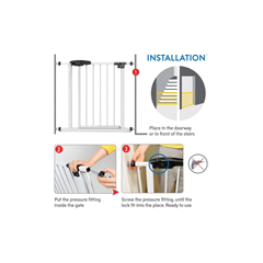 Baby Safety Gate With Wall Cups