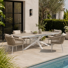 Extendable Table 200-260x100x76cm - White