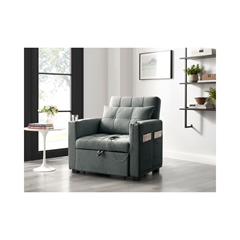 Pullout Sofabed 1 Seater - Grey