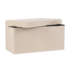 Beige Fold Store Pouf
